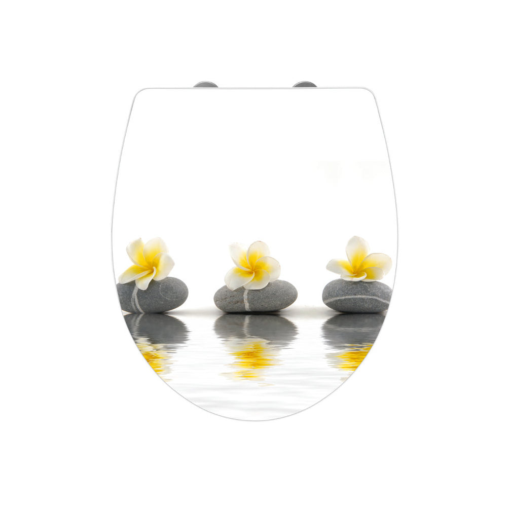 Wenko WC-Sitz Stones with Flower, Acryl