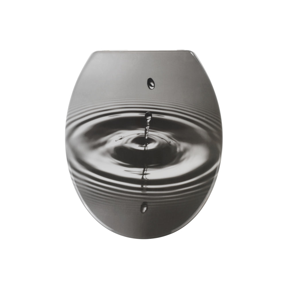 Wenko WC-Sitz Waterdrop grau