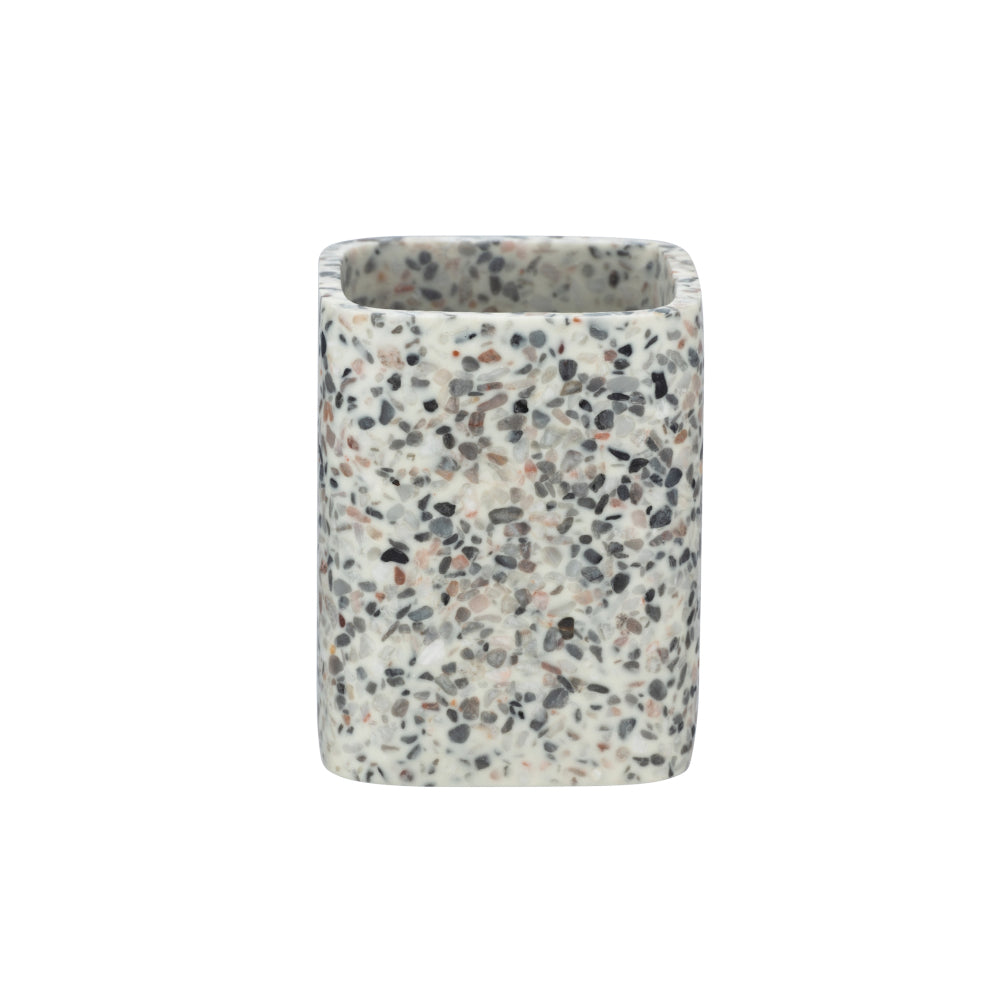 Wenko Zahnputzbecher Terrazzo, weiss