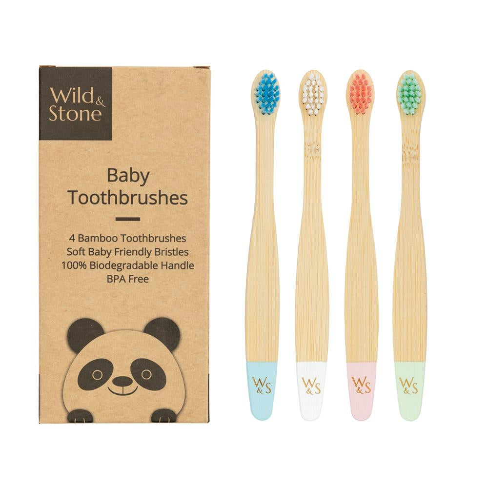 Wild & Stone Baby Bambus Zahnbürste – Extra soft, nachhaltig und umweltfreundlich