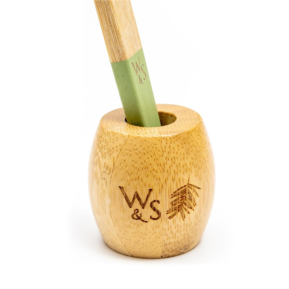 Wild & Stone Zahnbürstenständer aus Bambus für Erwachsene – Elegant und Nachhaltig