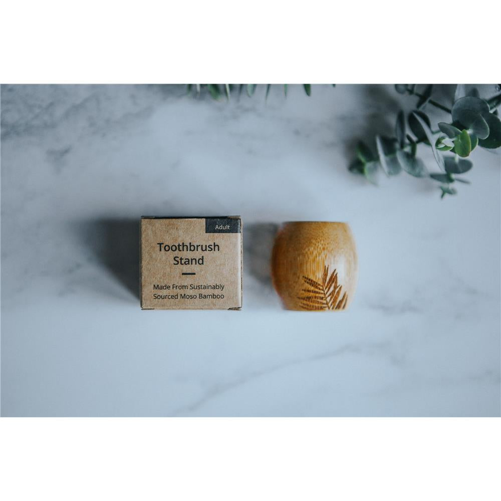 Wild & Stone Zahnbürstenständer aus Bambus für Erwachsene – Elegant und Nachhaltig