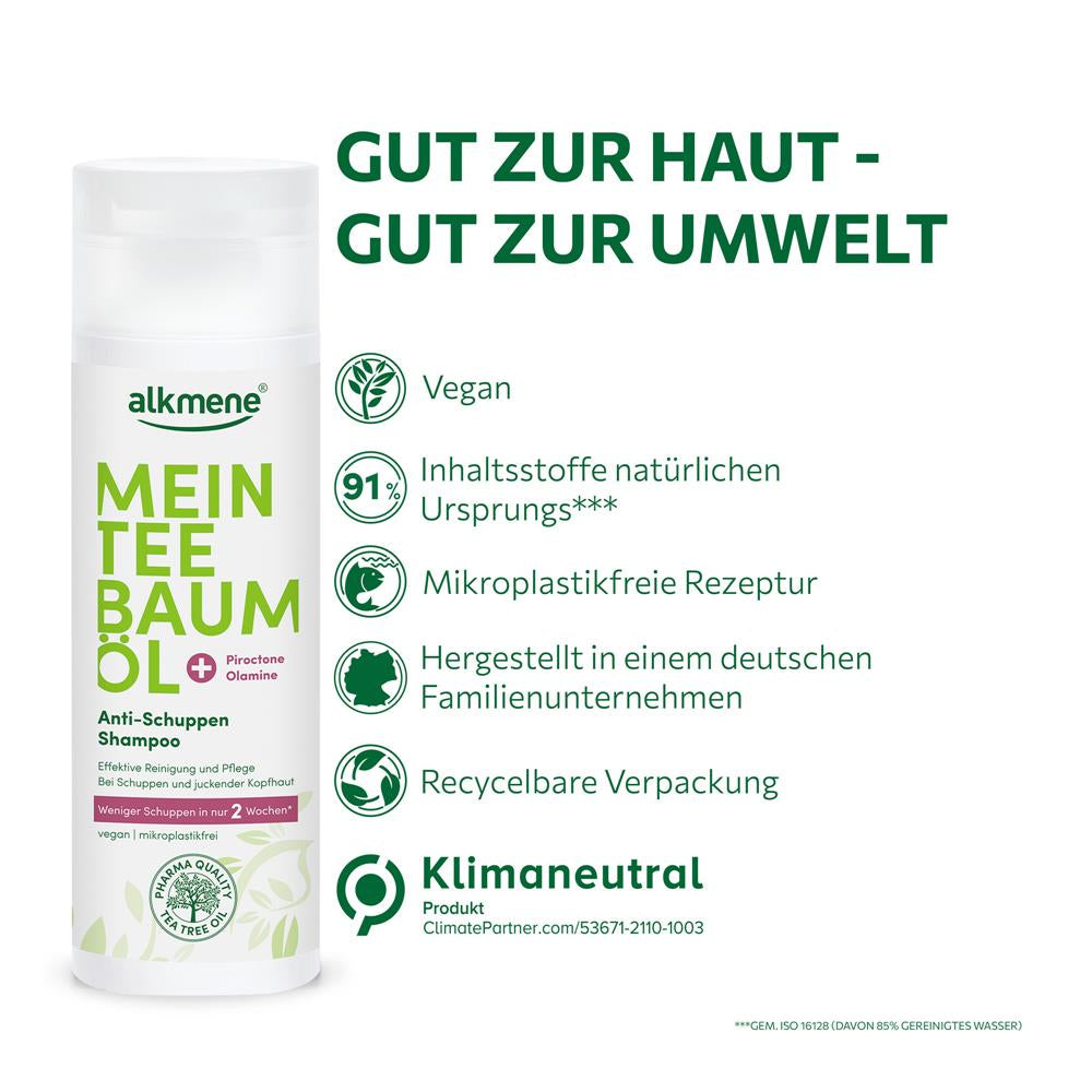 Mein Teebaumöl Anti-Schuppen Shampoo – Effektive Pflege für trockene und schuppige Kopfhaut, 200 ml