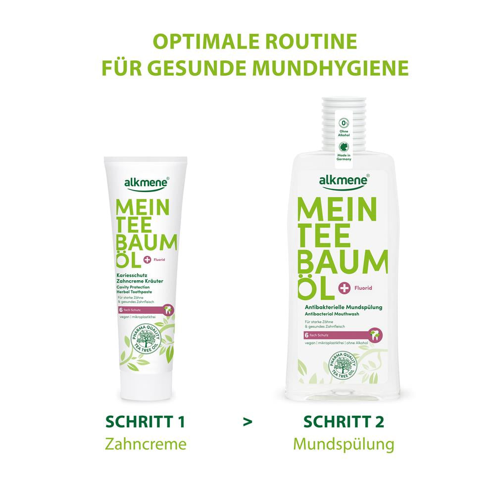 Mein Teebaumöl Antibakterielle Mundspülung – Für gesunde Zähne und Zahnfleisch, 500 ml