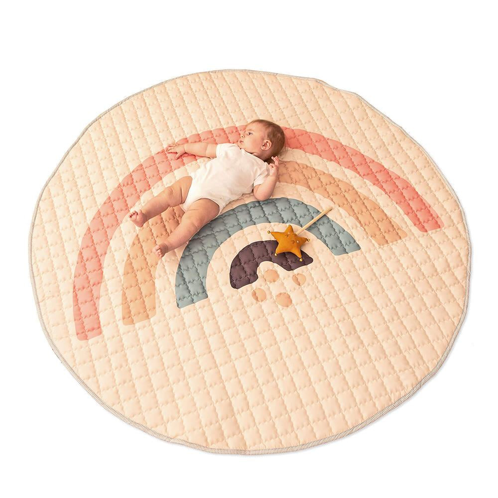 Hakuna Matte Gesteppte Krabbeldecke "Boho Rainbow" – Weich, stilvoll & sicher