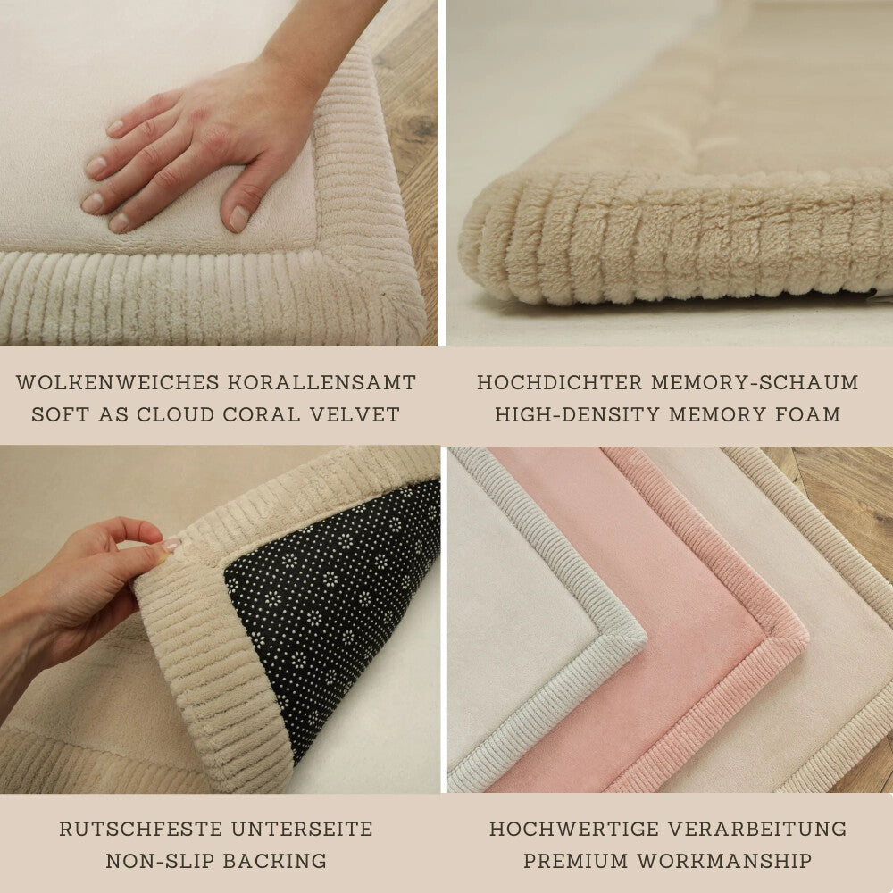 Samtmatte Wolke, Beige