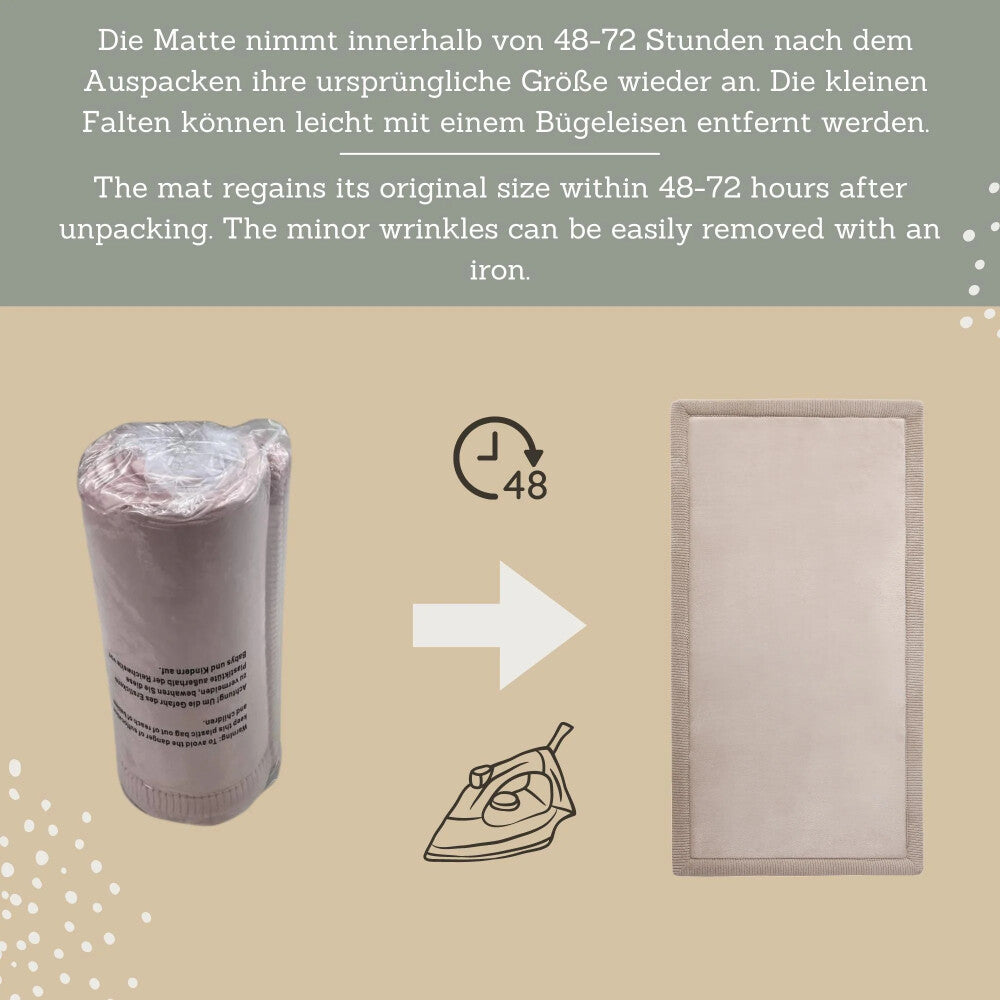 Samtmatte Wolke, Beige