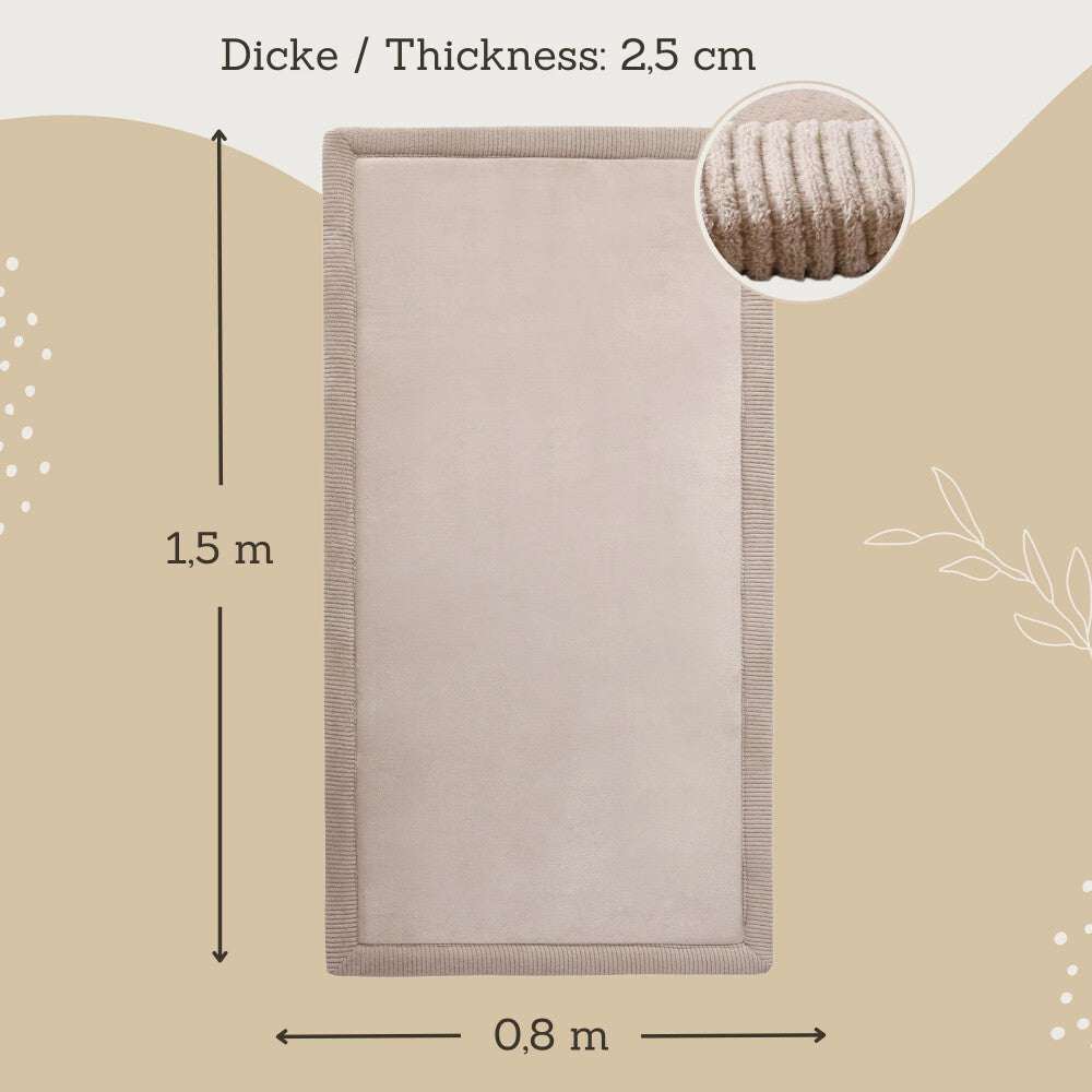 Samtmatte Wolke, Beige