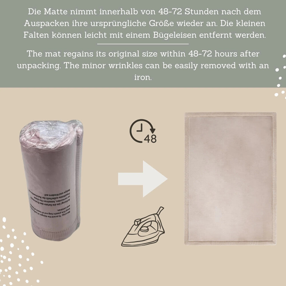 Samtmatte Wolke, Beige