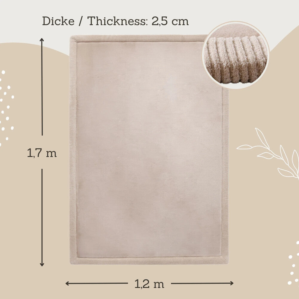 Samtmatte Wolke, Beige