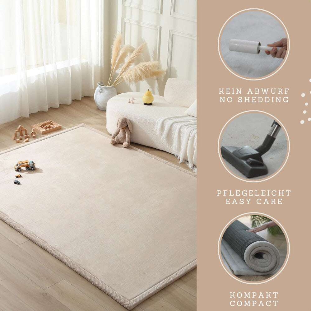 Hakuna Matte Samtmatte, Wolke mit Memory-Schaum, (2 m x 1.5 m), Beige