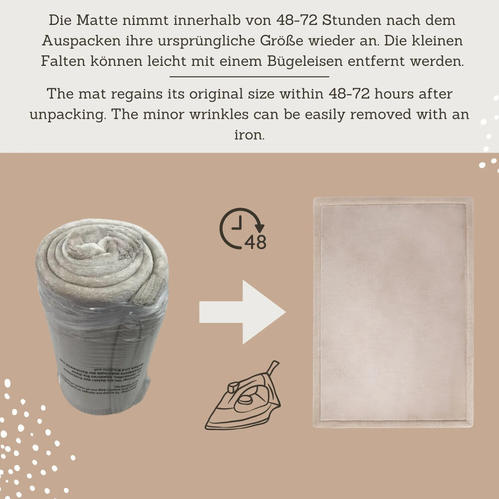Hakuna Matte Samtmatte, Wolke mit Memory-Schaum, (2 m x 1.5 m), Beige