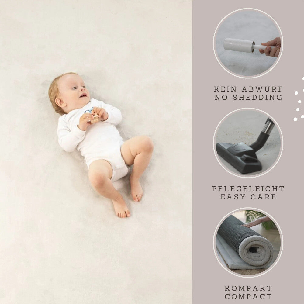 Samtmatte Wolke, rund, Beige