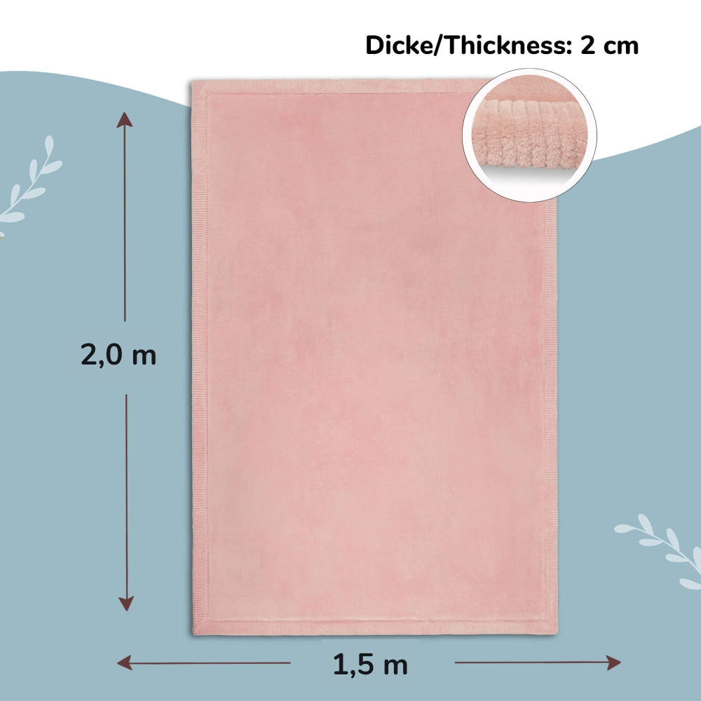 Hakuna Matte Samtmatte, Wolke mit Memory-Schaum – Pink (2 m x 1.5 m)
