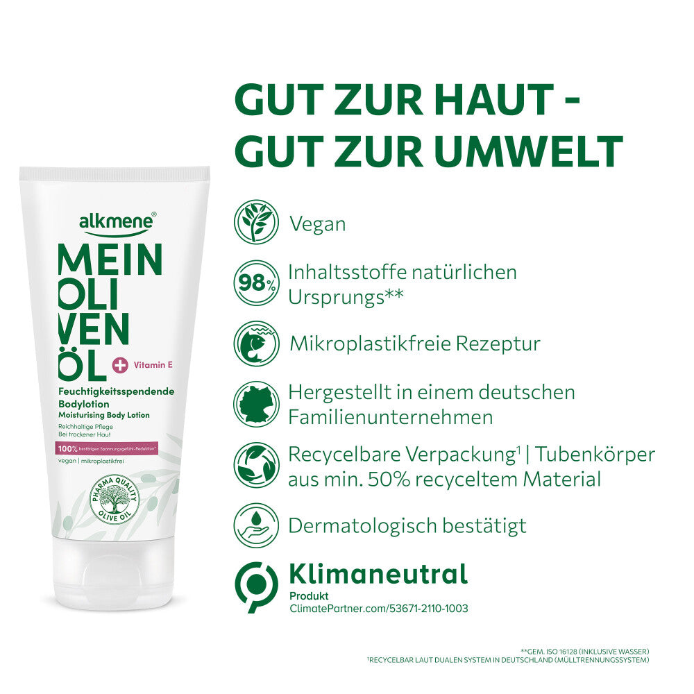 Feuchtigkeitsspendende Bodylotion mit Olivenöl & Vitamin E