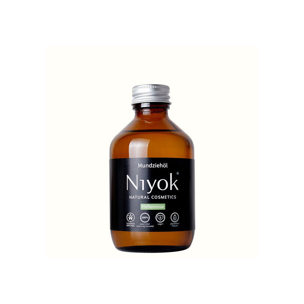 Niyok Mundziehöl aus Kokosöl - Pfefferminze, 200 ml