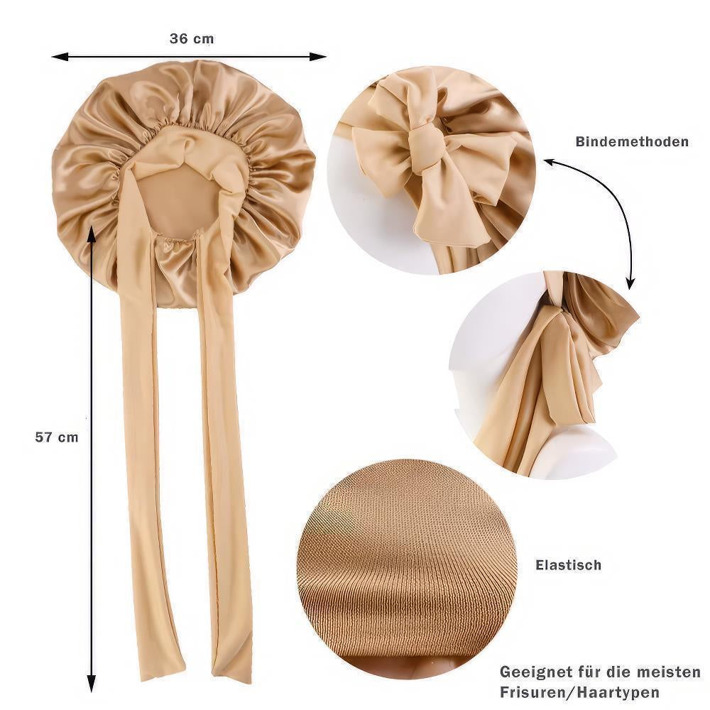 Satin Haarschlafhaube Bonnet zum Binden