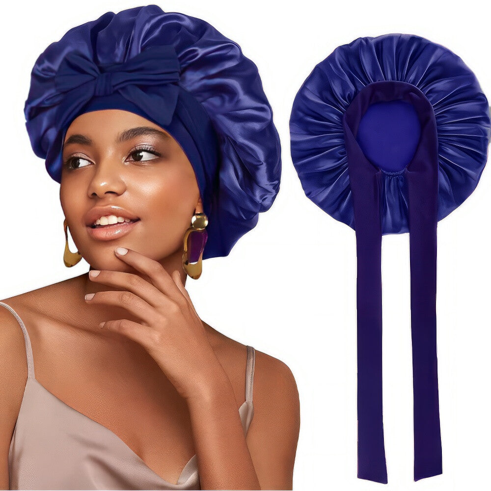 Satin Haarschlafhaube Bonnet zum Binden