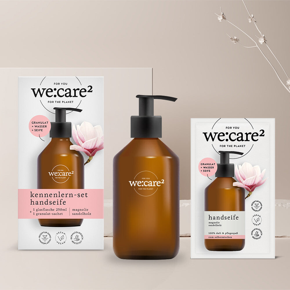 we:care² Kennenlern-Set Handseife – Magnolie & Sandelholz