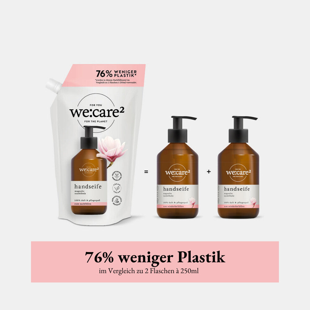 WE:CARE² Nachfüllbeutel Handseife – Magnolie & Sandelholz | 500 ml