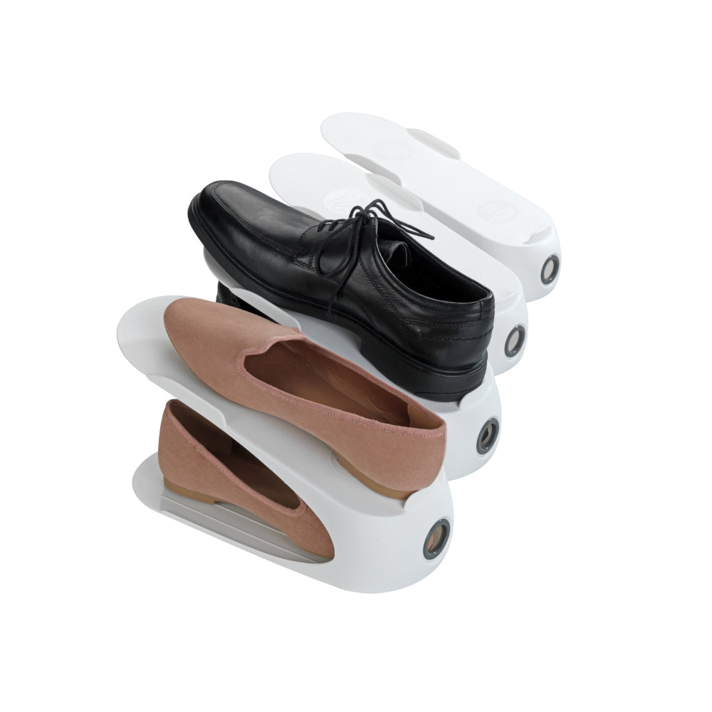 Wenko Schuhhalter, 4er Set, Weiss/Grau