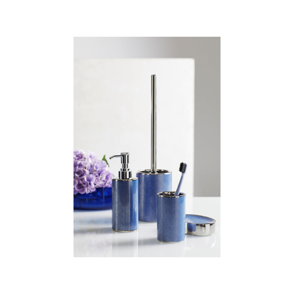 Seifenspender Nuria, silber/blau
