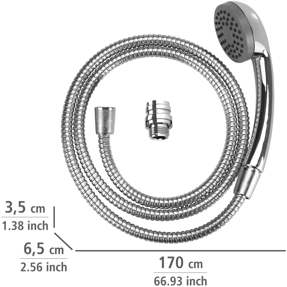 Wenko Waschbeckendusche, Chrom – Praktische Dusche für Zuhause und Unterwegs
