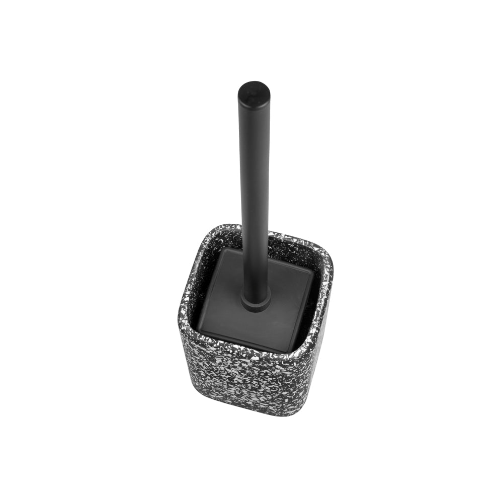 Wenko WC-Garnitur Terrazzo, schwarz