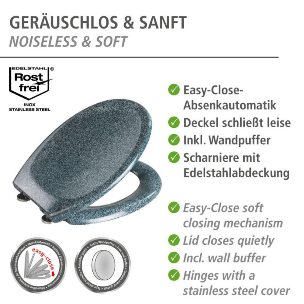 Wenko WC-Sitz Ottana Granit – Stilvolles Design & höchste Hygiene