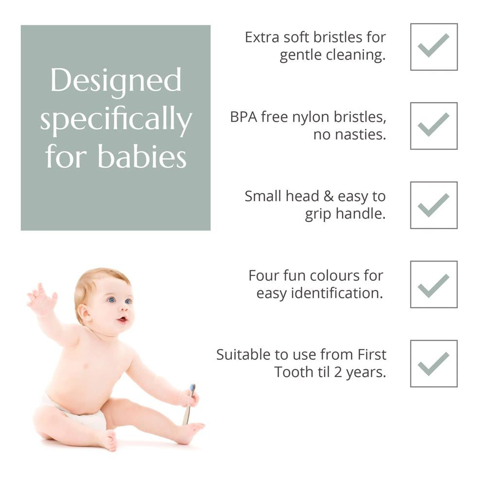 Wild & Stone Baby Bambus Zahnbürste – Extra soft, nachhaltig und umweltfreundlich
