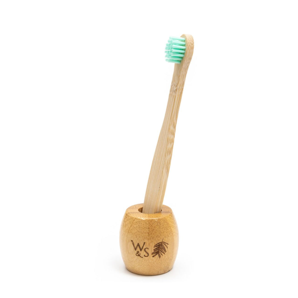 Wild & Stone Zahnbürstenständer aus Bambus für Kinder – Panda Design